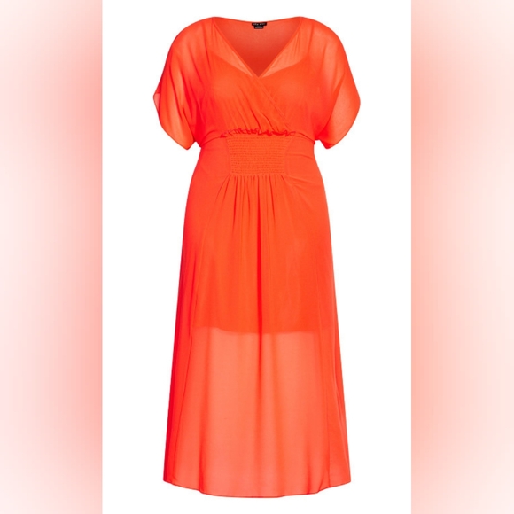City Chic Spirited Maxi Dress in Flame - Picture 3 of 11